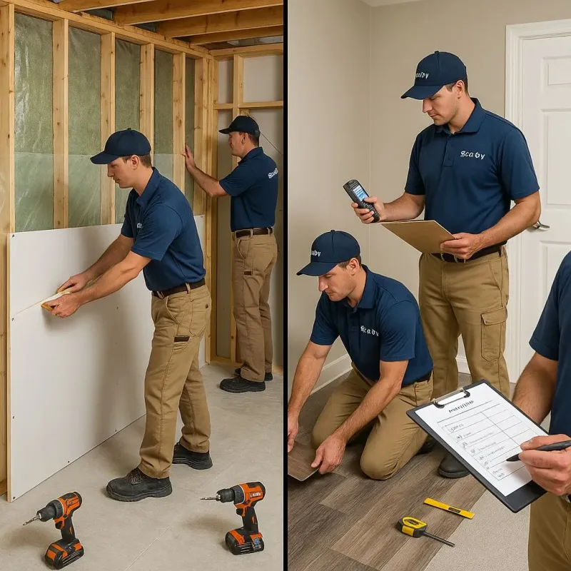 Repairs and Reconstruction process in East Rochester, NY